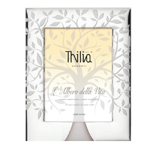 CORNICE IN ARGENTO ALBERO VITA 18X24 CM - 452514