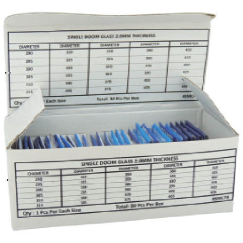 ASSORTIMENTO PZ 35 VETRI MINERALI BOMBATI H 1.5 - Ø 200/370