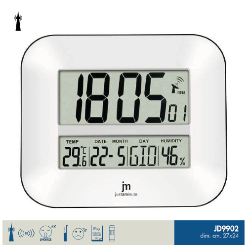 OROLOGIO DA PARETE RADIOCONTROLLATO JD9902