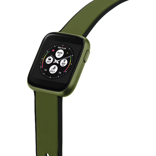 SMARTWATCH SECTOR S-04 BLK+GREEN SIL R3253158005