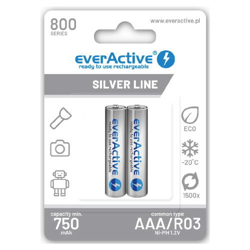 BATTERIA EVERACTIVE LR3 AAA RICARICABILI 800 MAH - BL2