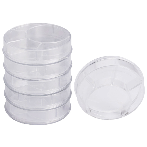 CONTENITORE IN PLASTICA 6 PEZZI Ø 75 MM