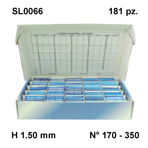 ASSORTIMENTO PZ 181 VETRI MINERALI  H 1.50