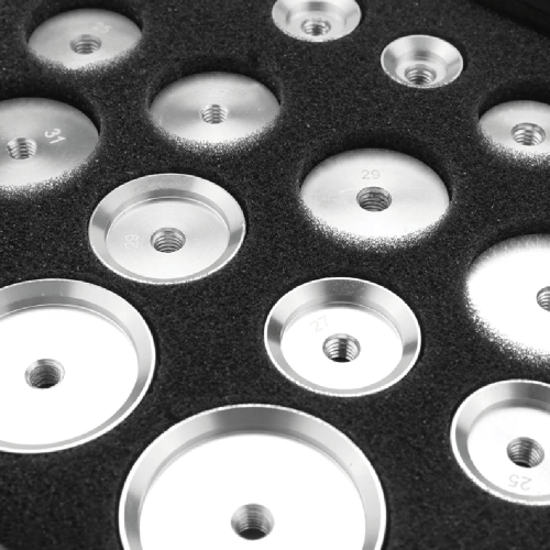 ASSORTIMENTO 25 TASSELLI IN ALLUMINIO FILETTATI CON CUSTODIA