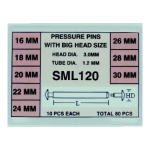 ASSORTIMENTO DI PERNI A PRESSIONE Ø 1.00 - 80 PZ.