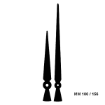 LANCETTE IN ALLUMINIO NERO 100/156 MM - CONF. 5 SET.