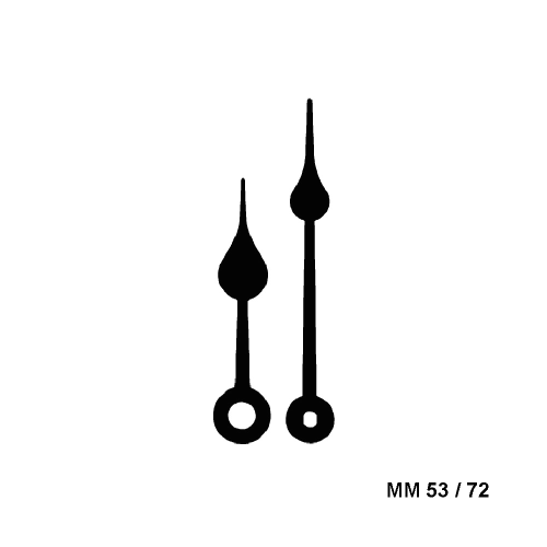 LANCETTE IN ALLUMINIO NERO 54/73 MM - CONF. 5 SET.