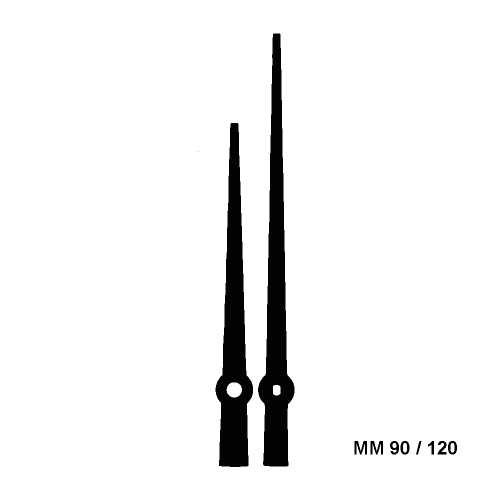 LANCETTE IN ALLUMINIO NERO 90/120 MM - CONF. 5 SET.