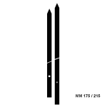 LANCETTE IN ALLUMINIO NERO 175/215 MM - CONF. 1 SET.
