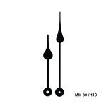 LANCETTE IN ALLUMINIO NERO 80/110 MM - CONF. 5 SET.
