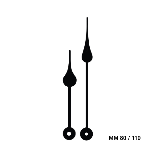 LANCETTE IN ALLUMINIO NERO 80/110 MM - CONF. 5 SET.