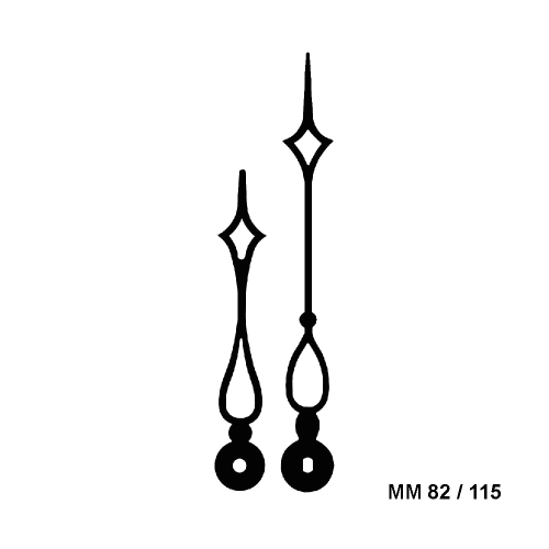 LANCETTE IN ALLUMINIO NERO 82/115 MM - CONF. 5 SET.