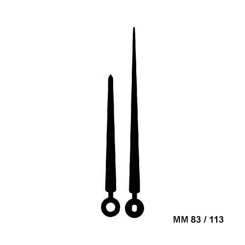 LANCETTE IN ALLUMINIO NERO 83/113 MM - CONF. 5 SET.