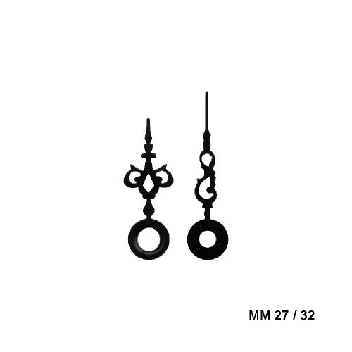 LANCETTE IN ALLUMINIO NERO 27/32 MM - CONF. 5 SET.