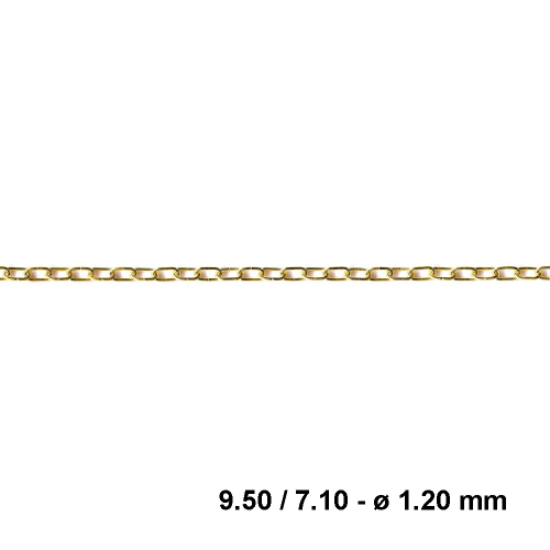 CATENA PER CUCÙ IN OTTONE CON ACCESSORI - EXT. 9.50 / INT. 7.10