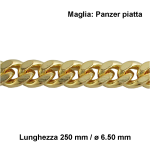 CATENA ACCIAIO PER OROLOGIO TASCA - 6.5 MM X 25 CM