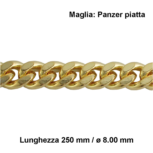 CATENA ACCIAIO PER OROLOGIO TASCA - 8.0 MM X 25 CM