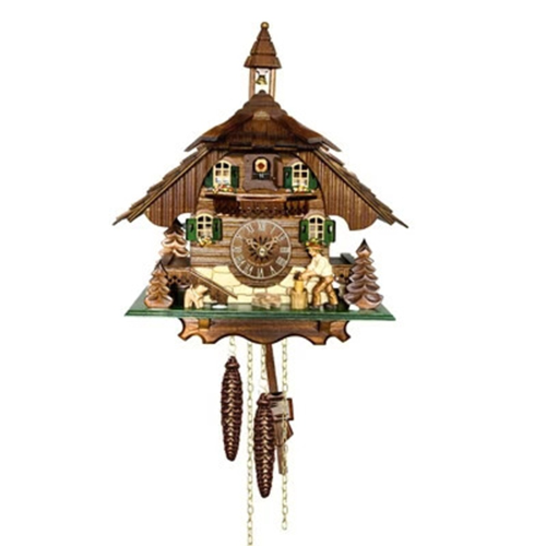 OROLOGIO KUCKUCK MECCANICO 31 CM - TAGLIALEGNA ANIMATO