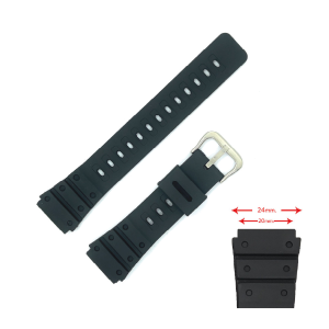 CINTURINO COMPATIBILE CASIO CON FIBBIA IN ACCIAIO 127-F1 - 20 MM