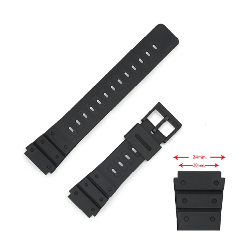 CINTURINO COMPATIBILE CASIO CON FIBBIA IN PLASTICA 127-F1 - 20 MM