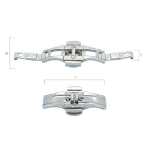 CHIUSURA BUTTERFLY DEPLOYANTE IN ACCIAIO CON SICUREZZA - AF006 DONNA