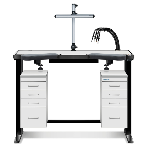 WORKSTATION ERGOLIFT EVOLUTION CON CASSETTI - 120X60X4 CM - BIANCO