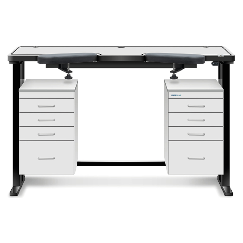 WORKSTATION ERGOLIFT EVOLUTION CON CASSETTI - 140X60X4 CM - BIANCO