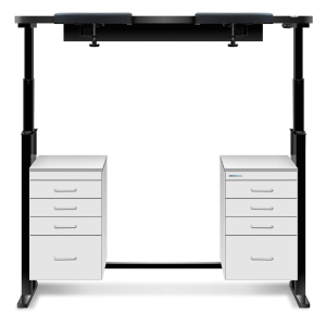 WORKSTATION ERGOLIFT EVOLUTION CON CASSETTI - 140X60X4 CM - BIANCO