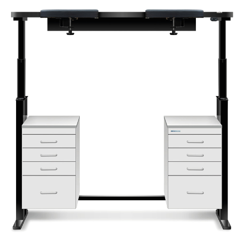 WORKSTATION ERGOLIFT EVOLUTION CON CASSETTI - 140X60X4 CM - BIANCO