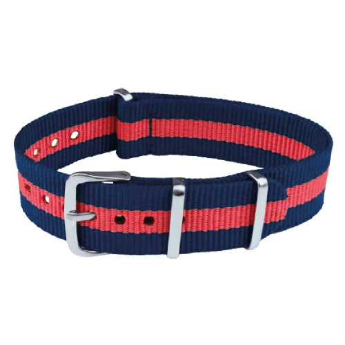 CINTURINO IN TESSUTO PASSANTE XT002 RIGATO BLU / ROSSO