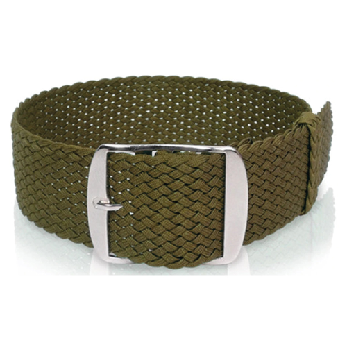 CINTURINO PASSANTE PERLON TINTA UNITA VERDE MILITARE