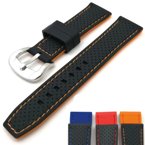CINTURINO IN SILICONE ELITE BI-COLORE CON CUCITURE