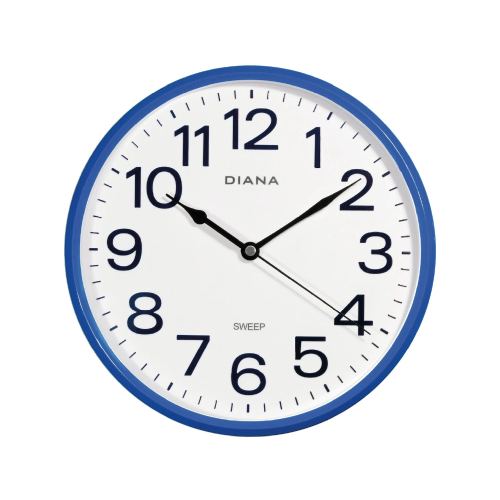 OROLOGIO PARETE SILENZIOSO IN ABS Ø 26 CM - BLU - 111739