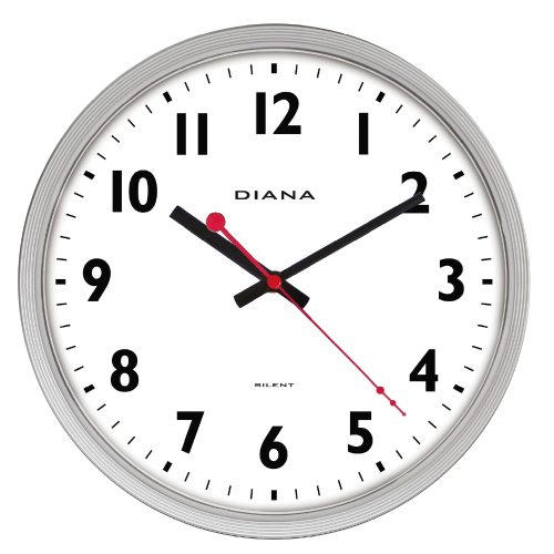 OROLOGIO PARETE SILENZIOSO IN ABS Ø 30 CM - SILVER - 111039