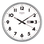 OROLOGIO PARETE CON DATARIO IN ABS Ø 35 CM - SILVER - 103639