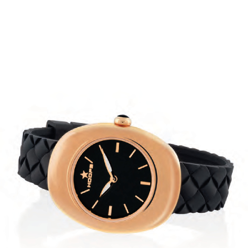 OROLOGIO HOOPS NUAGE ROSE GOLD NERO - 2653L-RG01