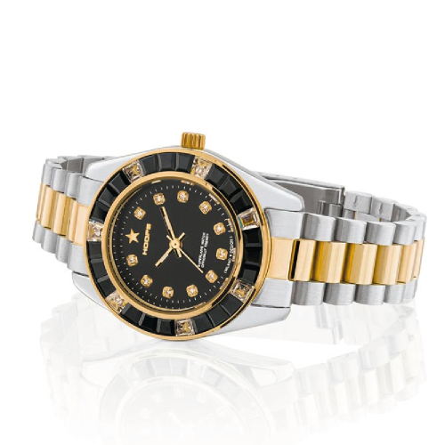 OROLOGIO HOOPS MONTE CARLO SILVER-YELLOW GOLD NERA / NERA - 2644L-SG03