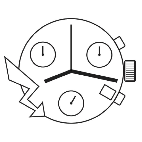 MOVIMENTO ETA G15212 CRONO, 10 1/2''', ALT. 5.25, ALT. SFERE 1, D4 INCLINATA, 6 LANCETTE