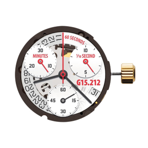 MOVIMENTO ETA G15212 CRONO, 10 1/2''', ALT. 5.25, ALT. SFERE 1, D4 INCLINATA, 6 LANCETTE