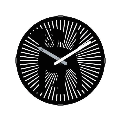 OROLOGIO PARETE QZ. ABS Ø 30 CM JUST MINUTE - 00866 CANE