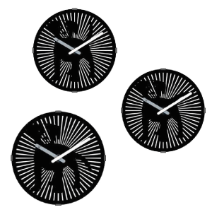 OROLOGIO PARETE QZ. ABS Ø 30 CM JUST MINUTE - 00866 CANE