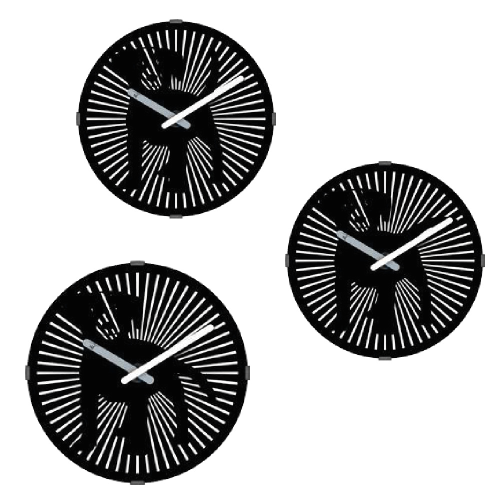 OROLOGIO PARETE QZ. ABS Ø 30 CM JUST MINUTE - 00866 CANE