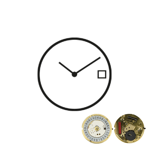 MOVIMENTO ETA F04115, 8 3/4''', ALT. 2.50, ALT. SFERE 1, D3, 2 LANCETTE