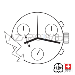 MOVIMENTO ETA 251274 CRONO, 13 1/4''', ALT. 5.00, ALT. SFERE 1, D3 ORIZZONTALE, 6 LANCETTE