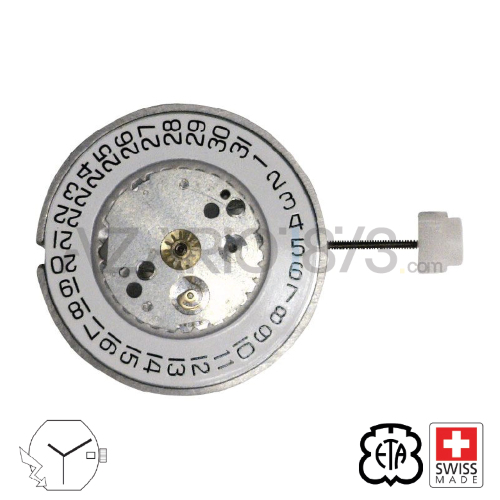 MOVIMENTO ETA 400411, H1 10 1/2''' DATE3 SC QUARTZ 377 | SR626SW
