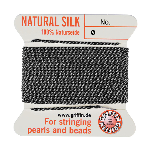 FILO PERLE 100 SETA NERO - N° 0