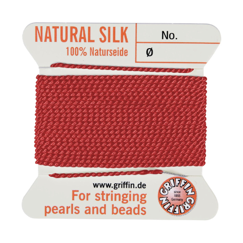 FILO PERLE 100 SETA ROSSO - N° 0