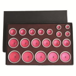 ASSORTIMENTO 20 TASSELLI IN ALLUMINIO FILETTATI CON RIVESTIMENTO ANTIGRAFFIO