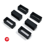 PASSANTE IN SILICONE NERO PER CINTURINO - CONF. 10 PZ.