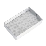 VASSOIO IN ACCIAIO TRAFORATO 105X50X15 MM